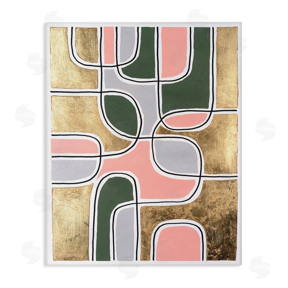 Michael Willett Retro Glam Geometric Stretched Canvas Wall Art Print