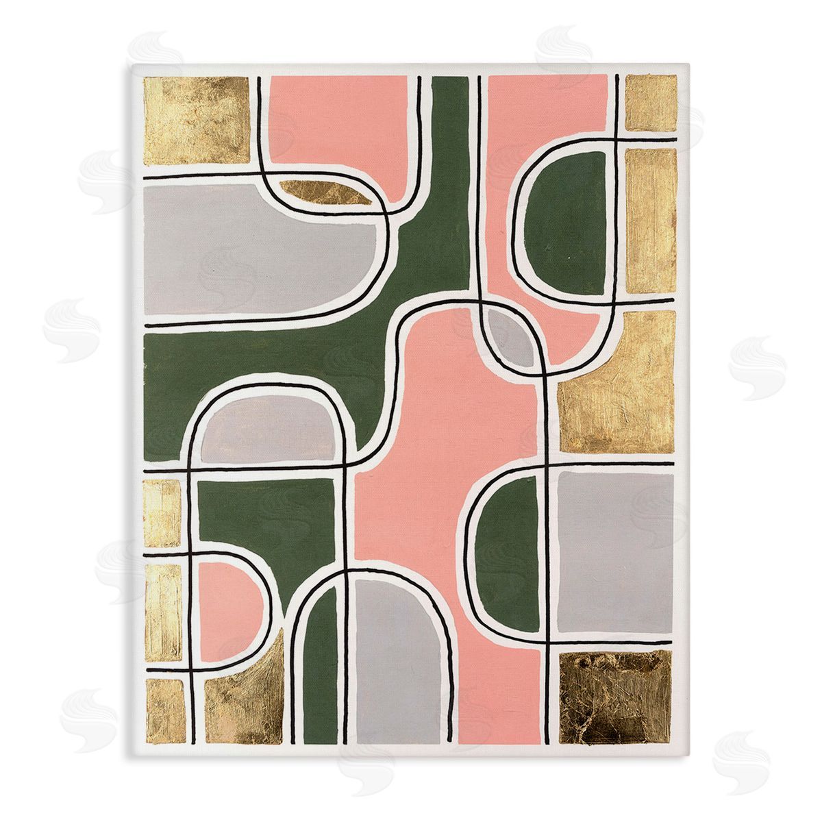 Michael Willett Modern Shapes & Glam Stretched Canvas Wall Art Print