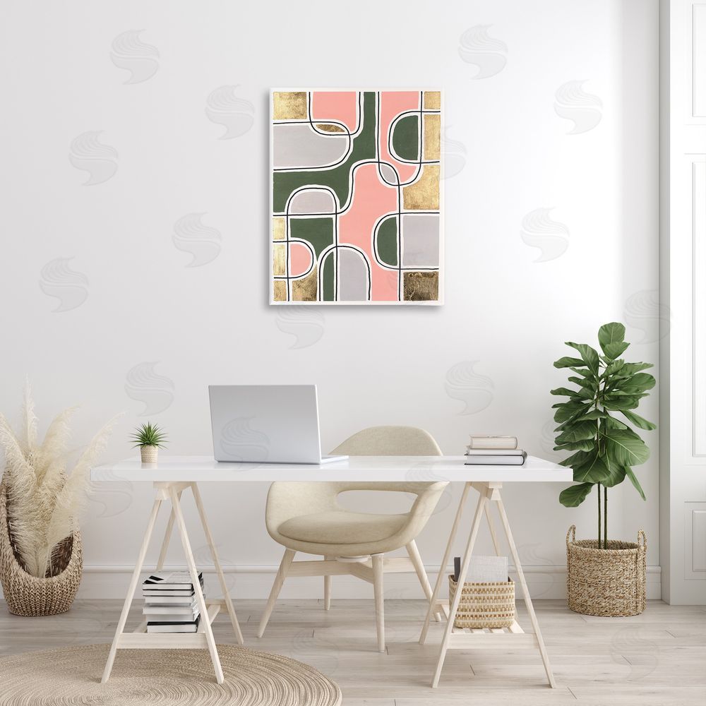 Michael Willett Modern Shapes & Glam Canvas Wall Art Print in Room