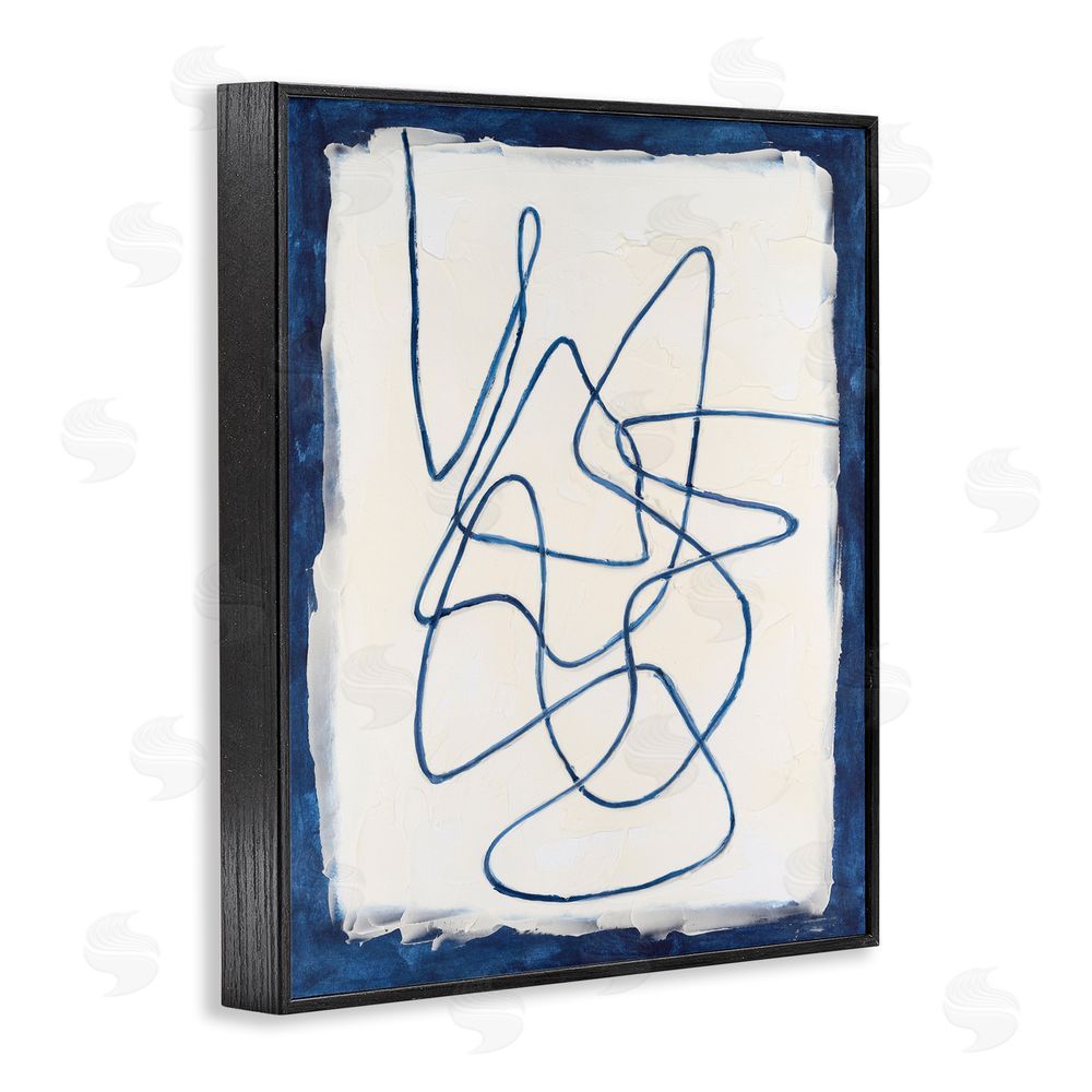 Michael Willett Continuous Line Doodle Black Framed Giclee Wall Art Print