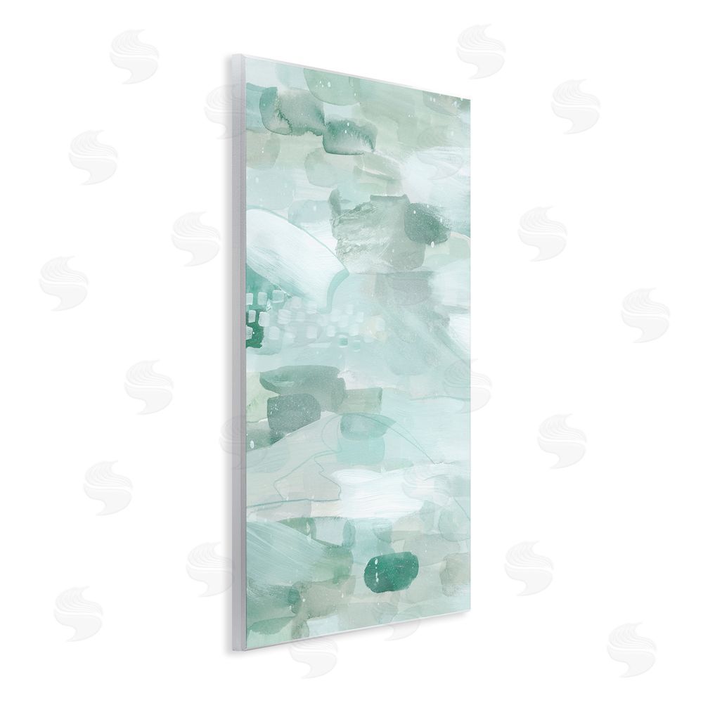 Grace Popp Horizontal Green Strokes Wall Plaque Art Print