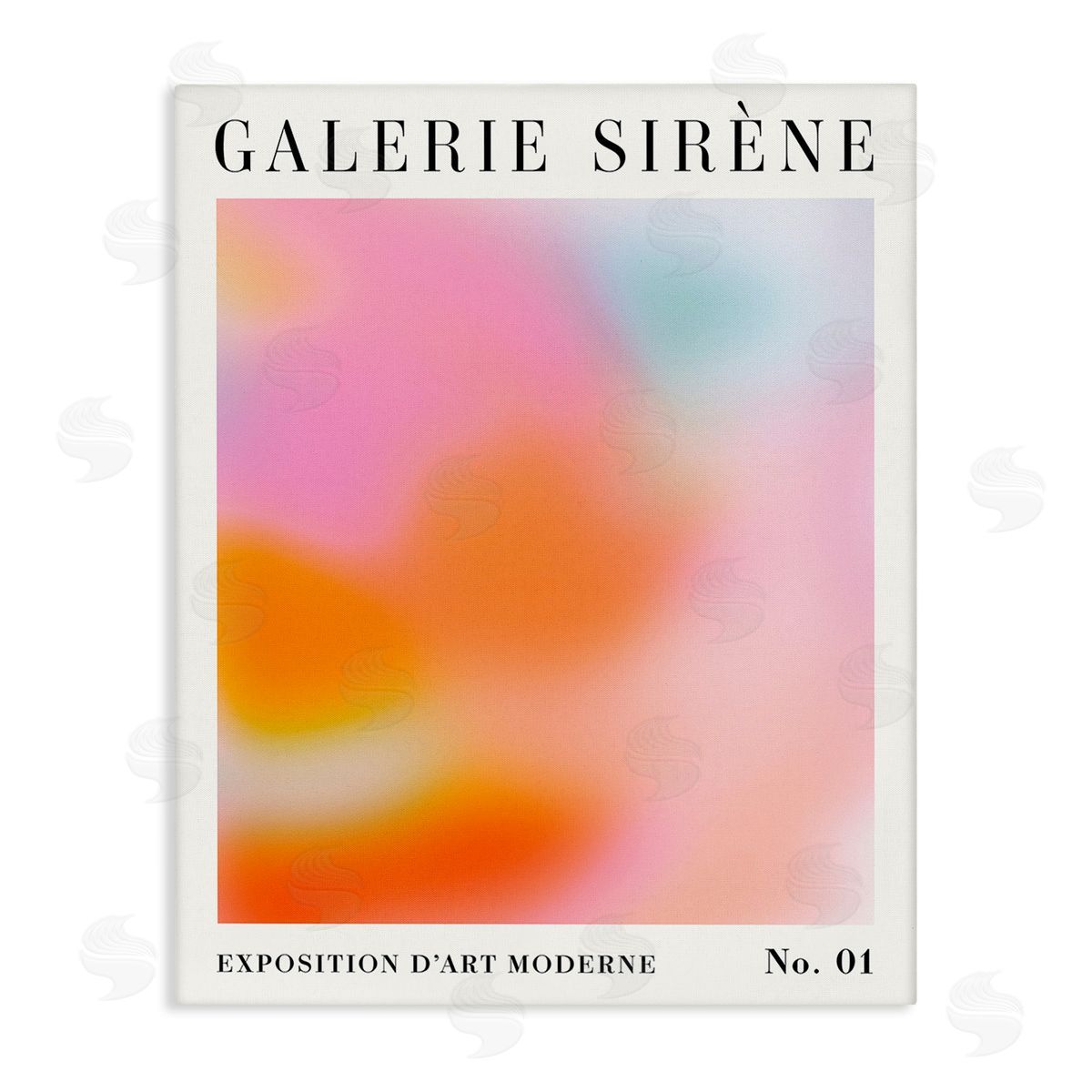 Victoria Barnes Bold Ombre Pattern Stretched Canvas Wall Art Print