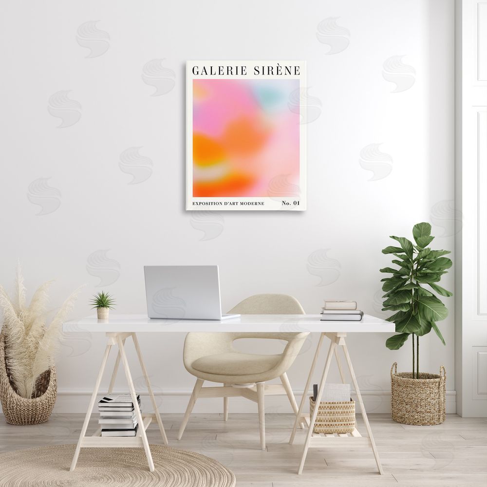 Victoria Barnes Bold Ombre Pattern Canvas Wall Art Print in Room