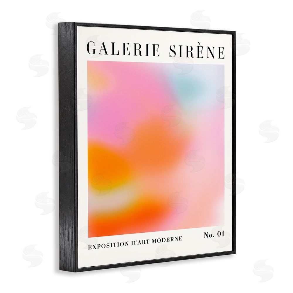 Victoria Barnes Bold Ombre Pattern Black Framed Giclee Wall Art Print