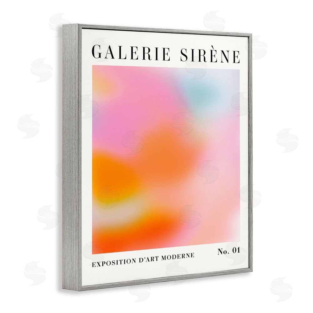 Victoria Barnes Bold Ombre Pattern Gray Framed Giclee Wall Art Print
