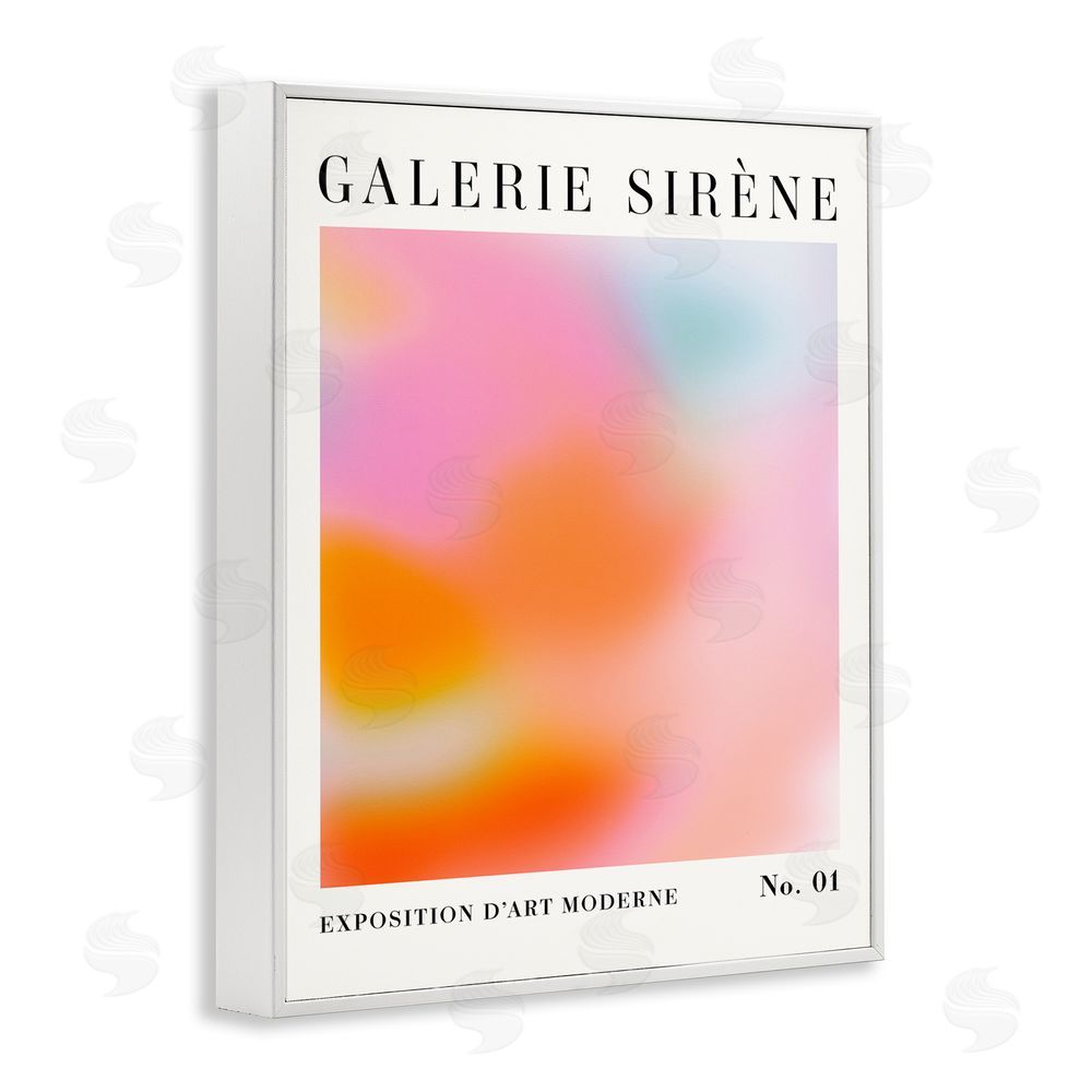 Victoria Barnes Bold Ombre Pattern White Framed Giclee Wall Art Print