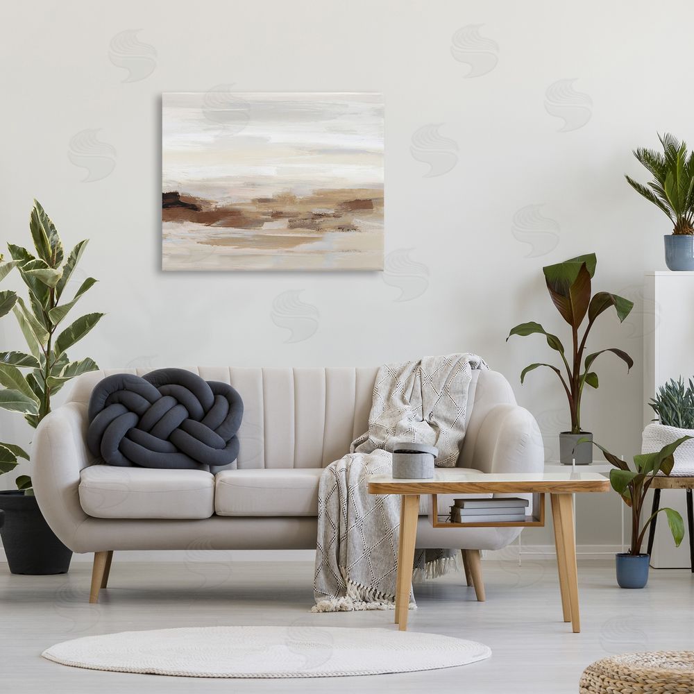 Amber Sterling Subtle Desert Dunes Canvas Wall Art Print in Room