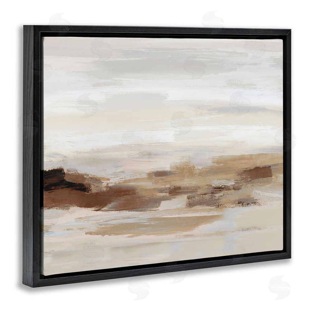 Amber Sterling Subtle Desert Dunes Black Floating Frame Canvas Wall Art Print