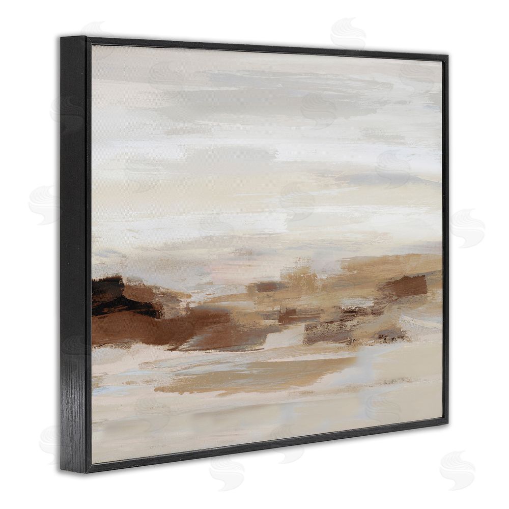 Amber Sterling Subtle Desert Dunes Black Framed Giclee Wall Art Print