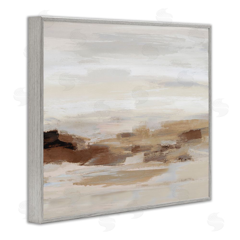 Amber Sterling Subtle Desert Dunes Gray Framed Giclee Wall Art Print