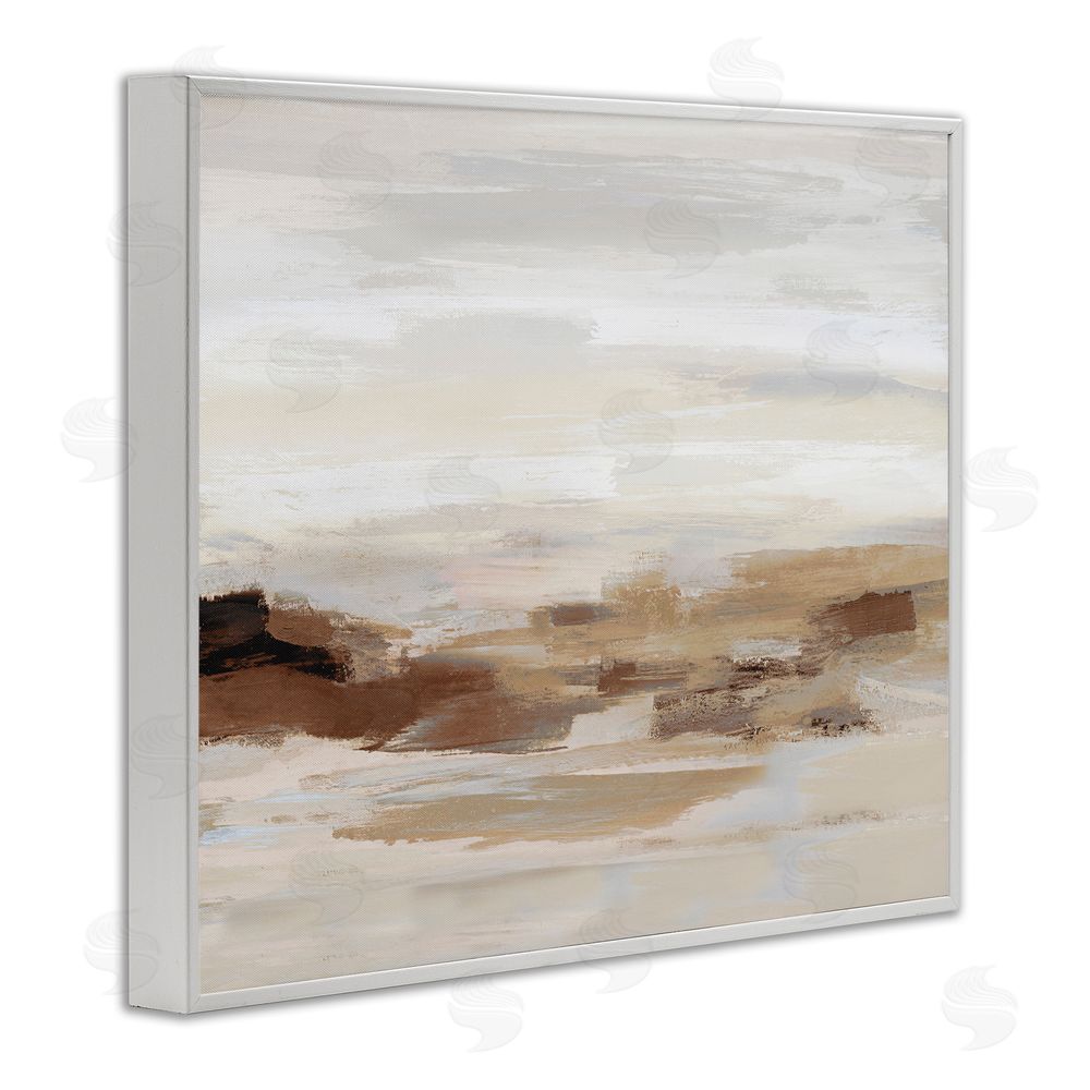 Amber Sterling Subtle Desert Dunes White Framed Giclee Wall Art Print