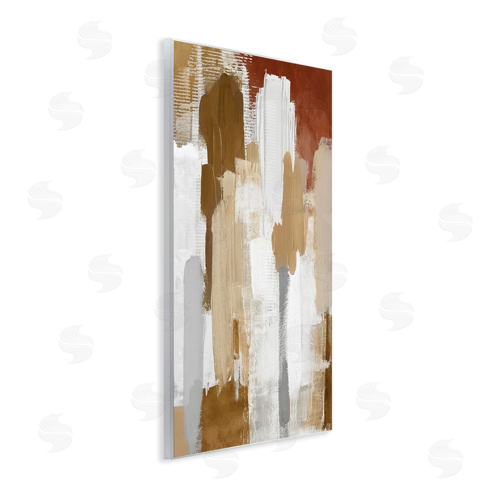 Amber Sterling Natural Hues Brush Strokes Wall Plaque Art Print