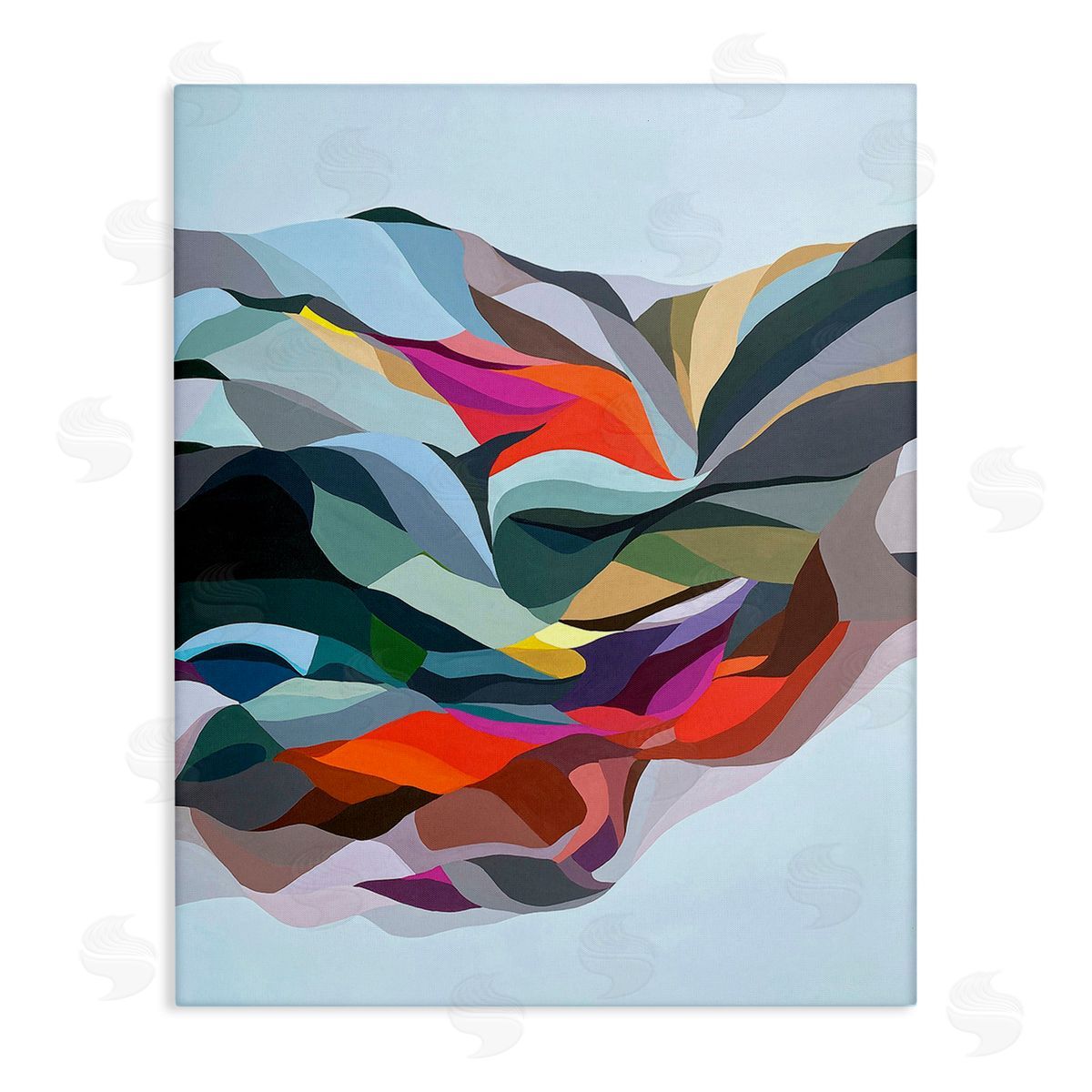 Erika Gehringer Alternating Geometric Shapes Stretched Canvas Wall Art Print