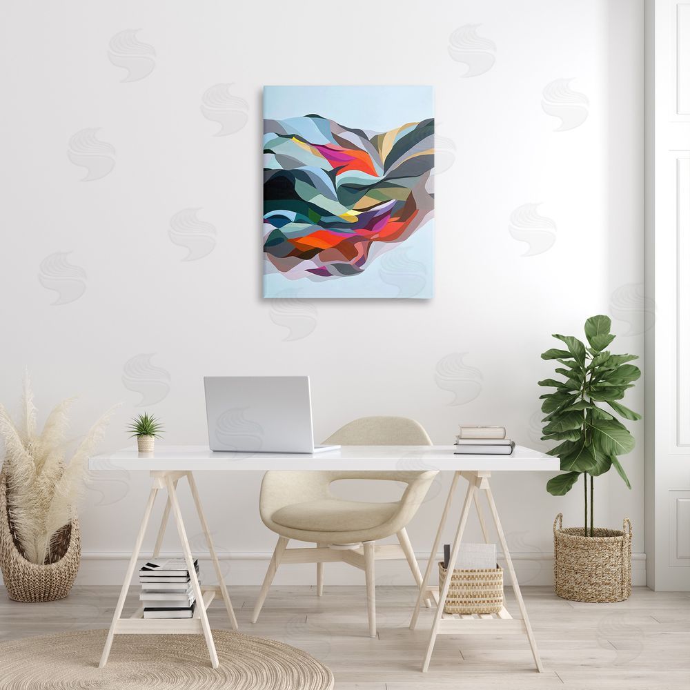 Erika Gehringer Alternating Geometric Shapes Canvas Wall Art Print in Room