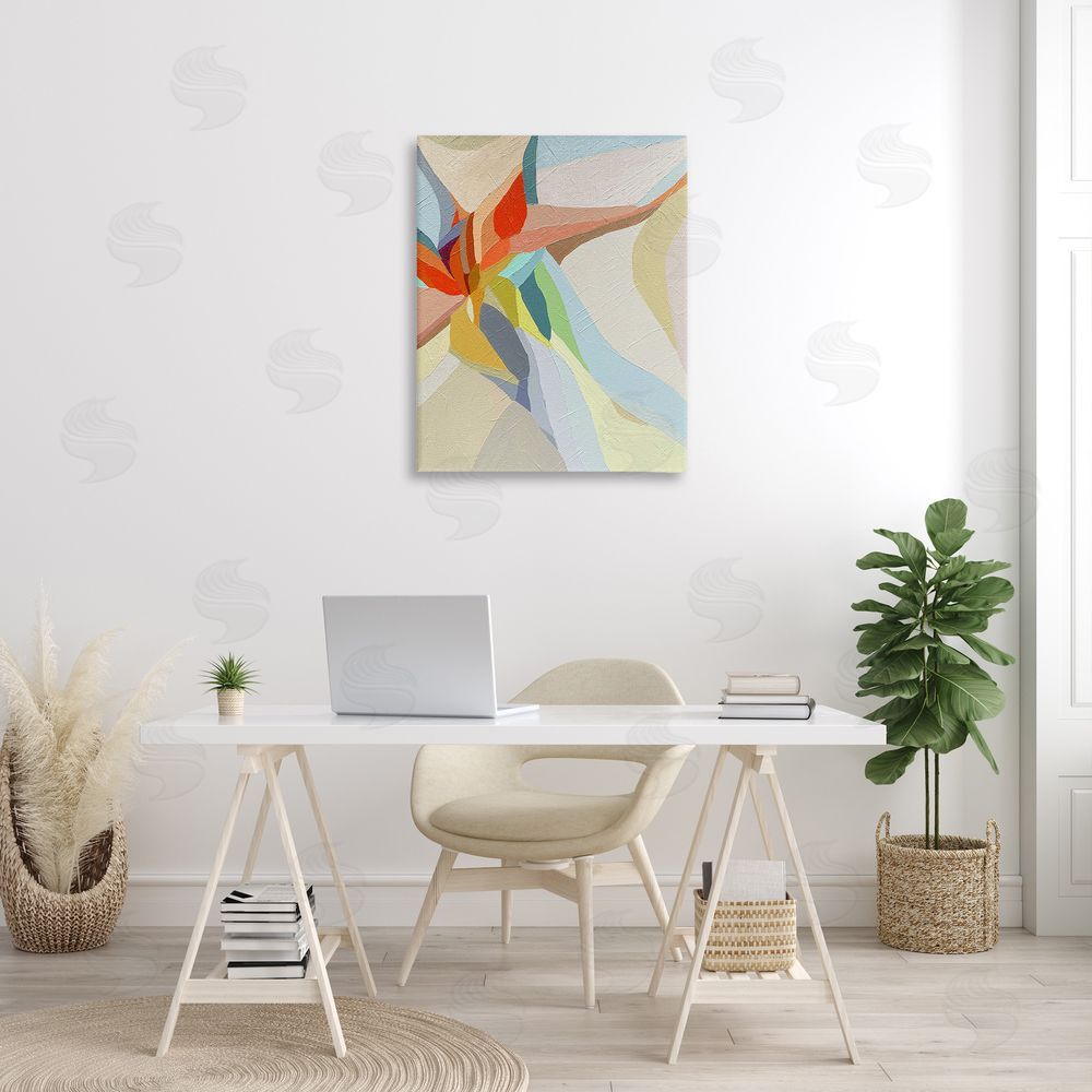 Erika Gehringer Asymmetrical Soft Shapes Canvas Wall Art Print in Room