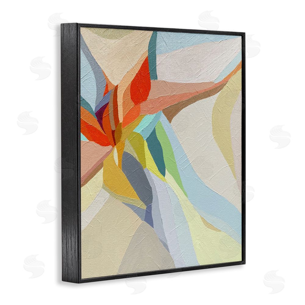 Erika Gehringer Asymmetrical Soft Shapes Black Framed Giclee Wall Art Print