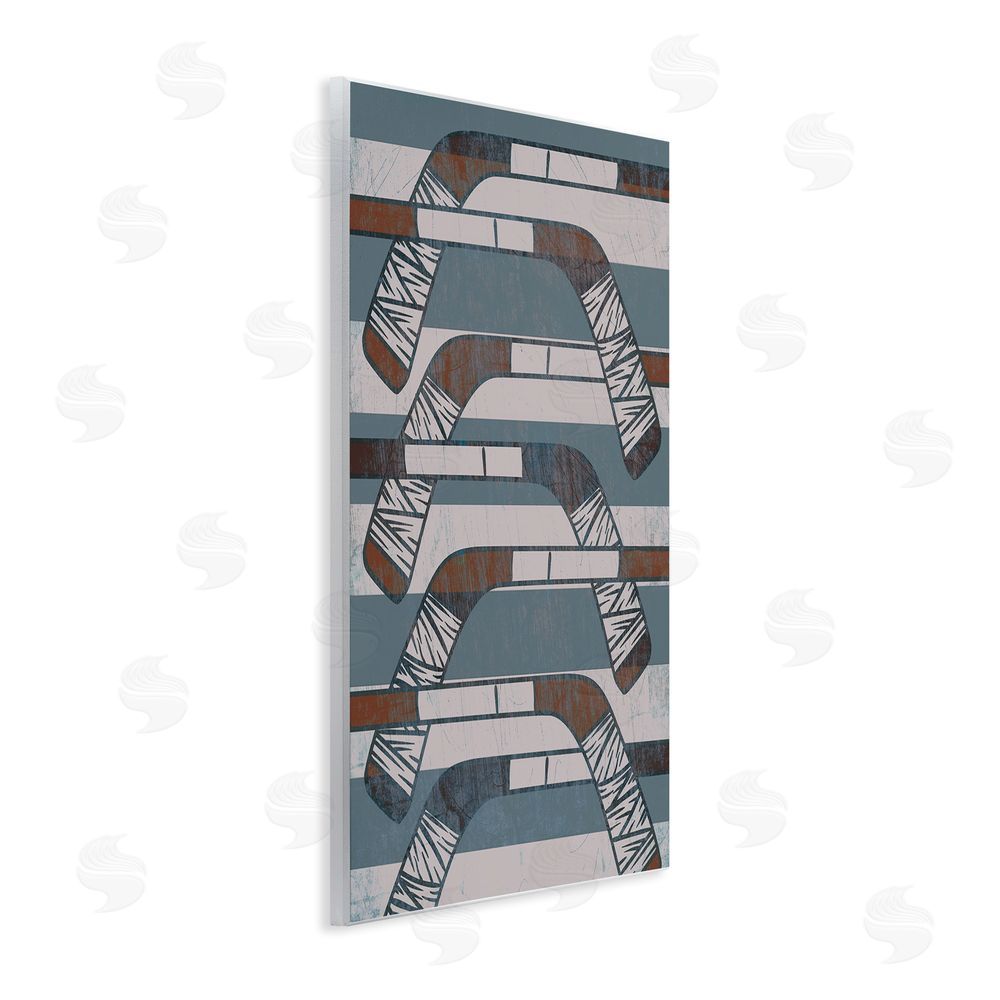 Stupell Studio Crossed Hockey Sticks Wall Plaque Art Print
