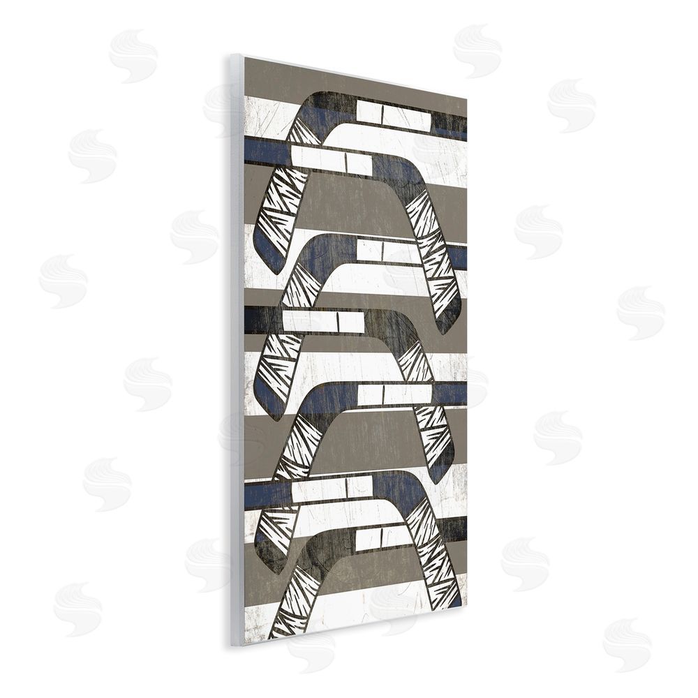 Stupell Studio Hockey Sticks Pattern Wall Plaque Art Print