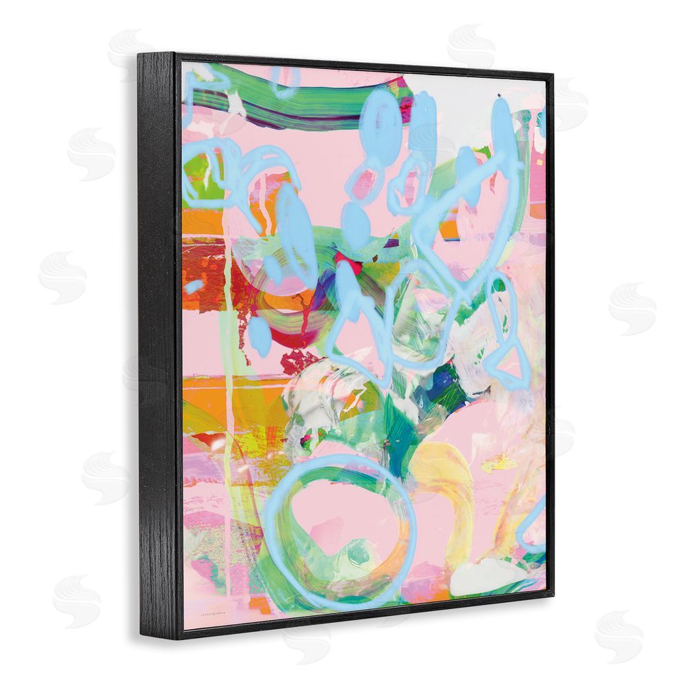 Kamdon Kreations Pastel Abstract Expression Black Framed Giclee Wall Art Print
