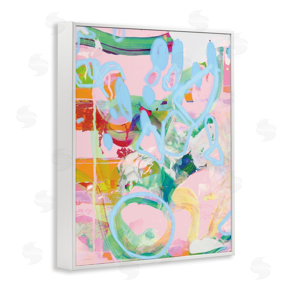 Kamdon Kreations Pastel Abstract Expression White Framed Giclee Wall Art Print
