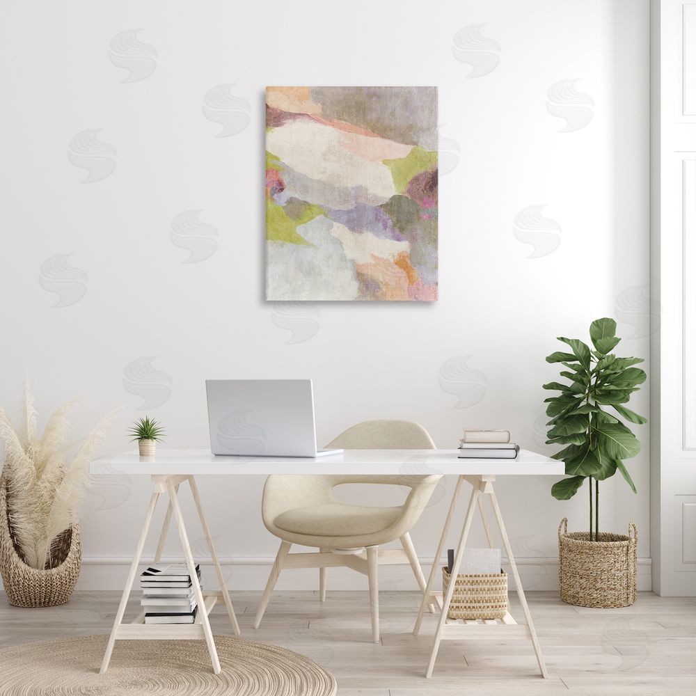 Suzanne Nicoll Subtle Fluid Abstraction Canvas Wall Art Print in Room