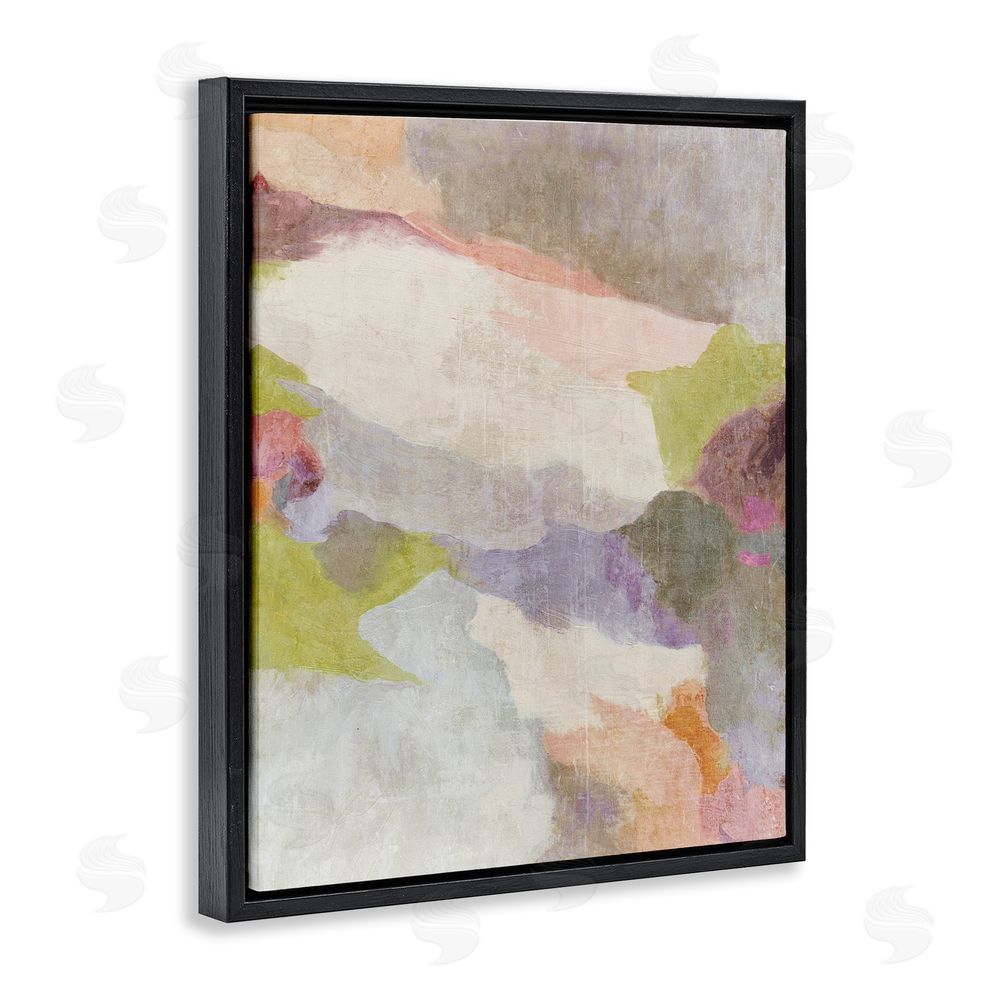 Suzanne Nicoll Subtle Fluid Abstraction Black Floating Frame Canvas Wall Art Print