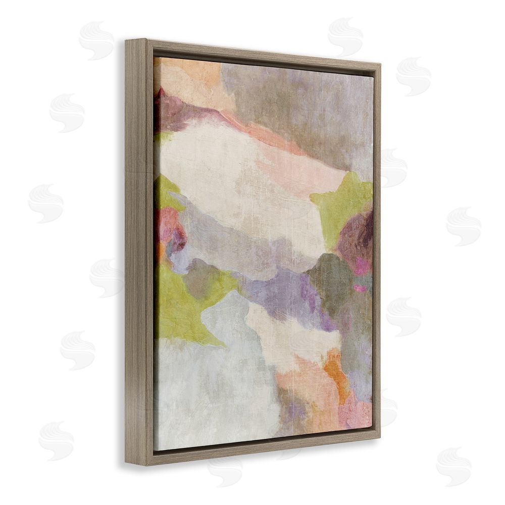 Suzanne Nicoll Subtle Fluid Abstraction Brown Floating Frame Canvas Wall Art Print