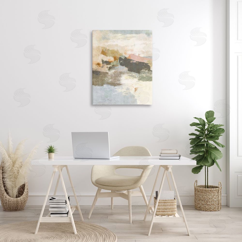 Suzanne Nicoll Abstract Rustic Painting Canvas Wall Art Print in Room