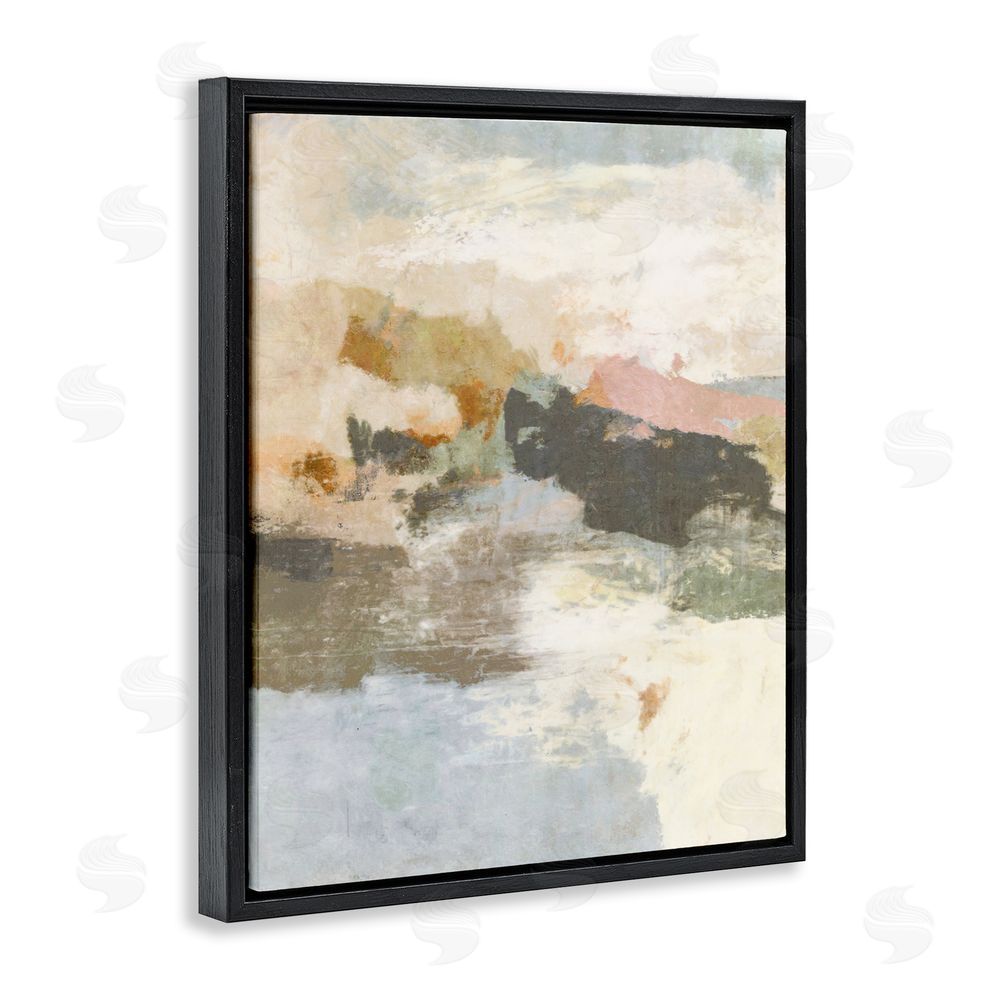 Suzanne Nicoll Abstract Rustic Painting Black Floating Frame Canvas Wall Art Print