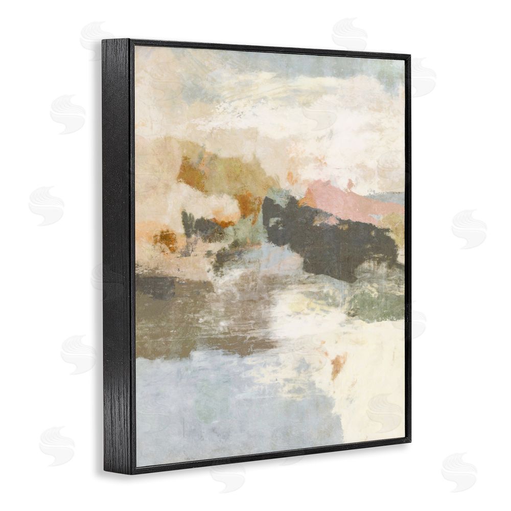 Suzanne Nicoll Abstract Rustic Painting Black Framed Giclee Wall Art Print