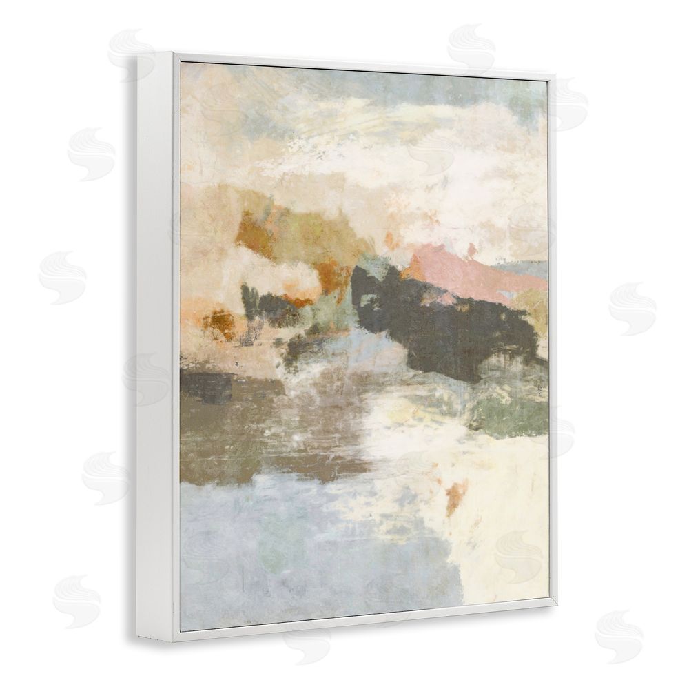 Suzanne Nicoll Abstract Rustic Painting White Framed Giclee Wall Art Print