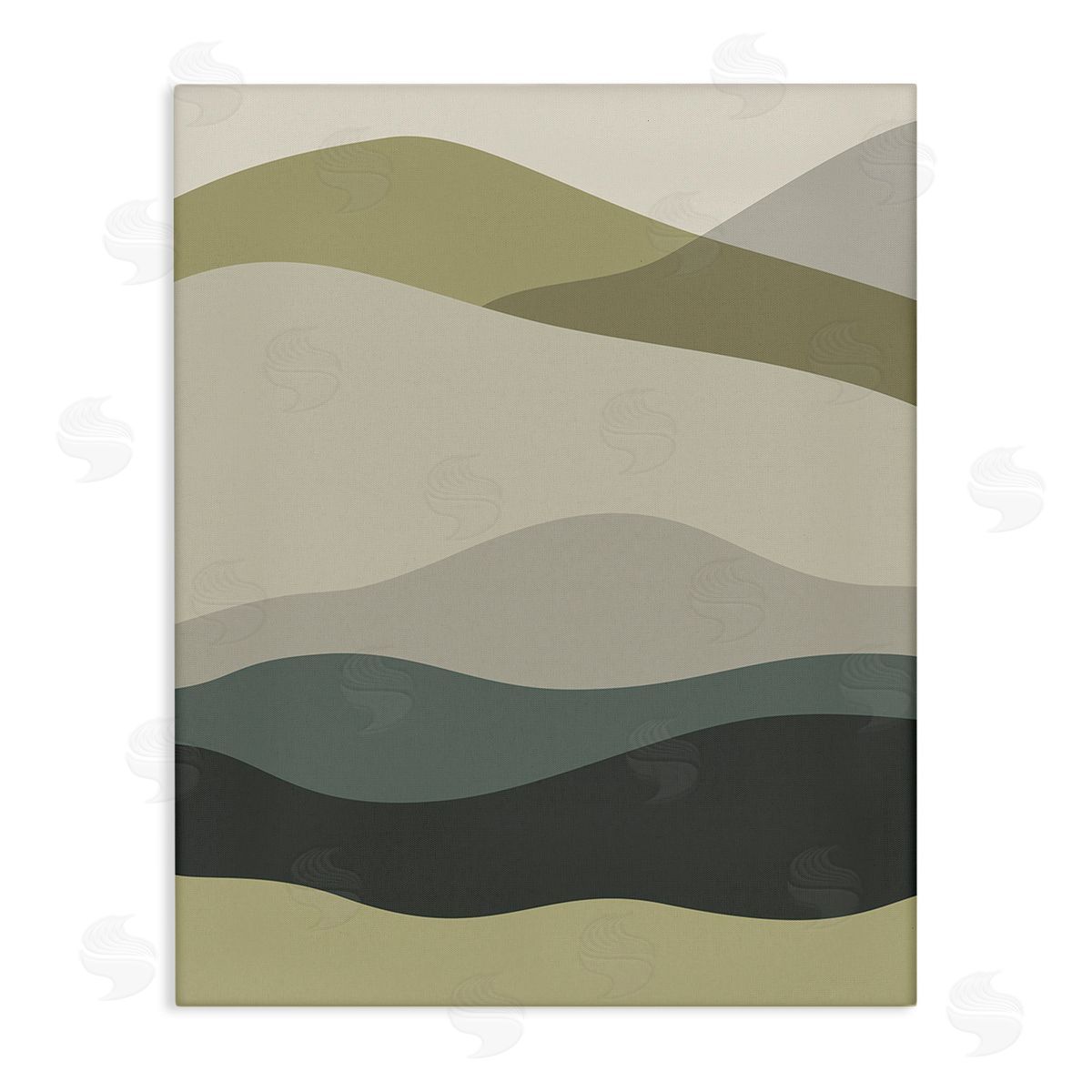 Stupell Studio Modern Countryside Hills Stretched Canvas Wall Art Print