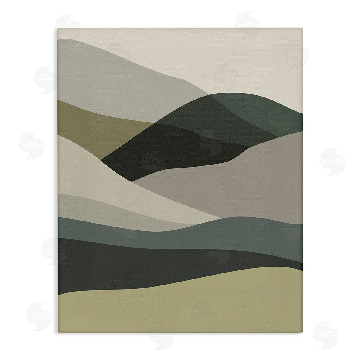 Stupell Studio Abstract Alternating Hills Stretched Canvas Wall Art Print