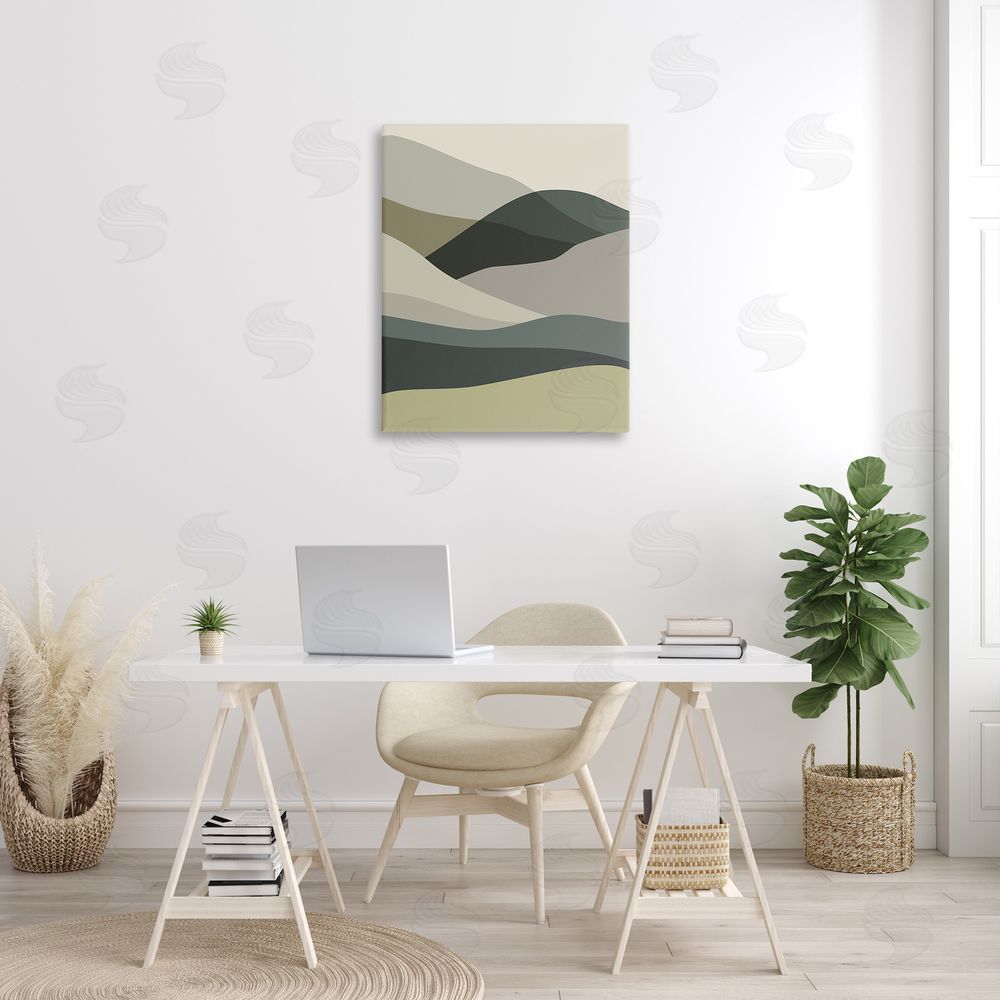 Stupell Studio Abstract Alternating Hills Canvas Wall Art Print in Room