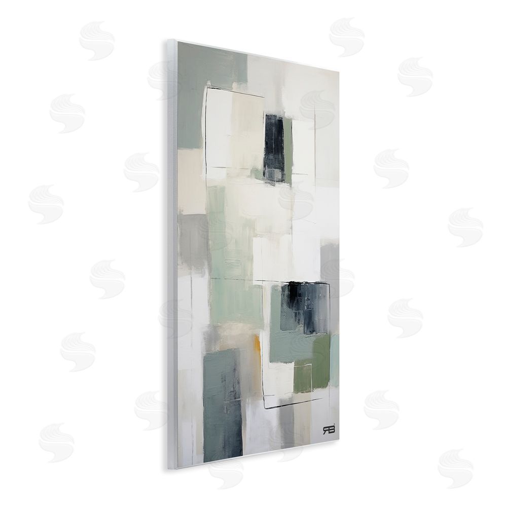 RB Abstract Grey Shapes Wall Plaque Art Print