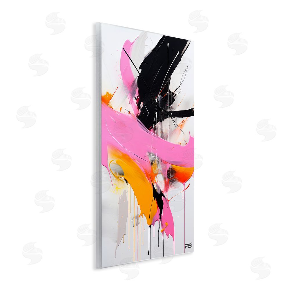 RB Pink & Black Contemporary Wall Plaque Art Print