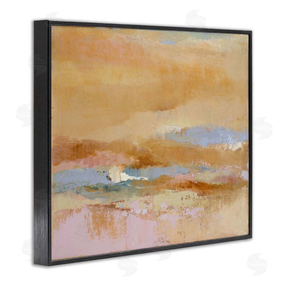 Lanie Loreth Rustic Tan Abstraction Black Framed Giclee Wall Art Print