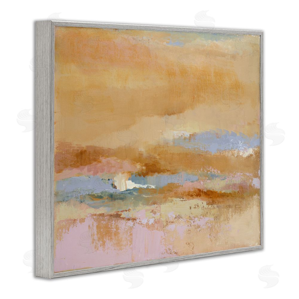 Lanie Loreth Rustic Tan Abstraction Gray Framed Giclee Wall Art Print
