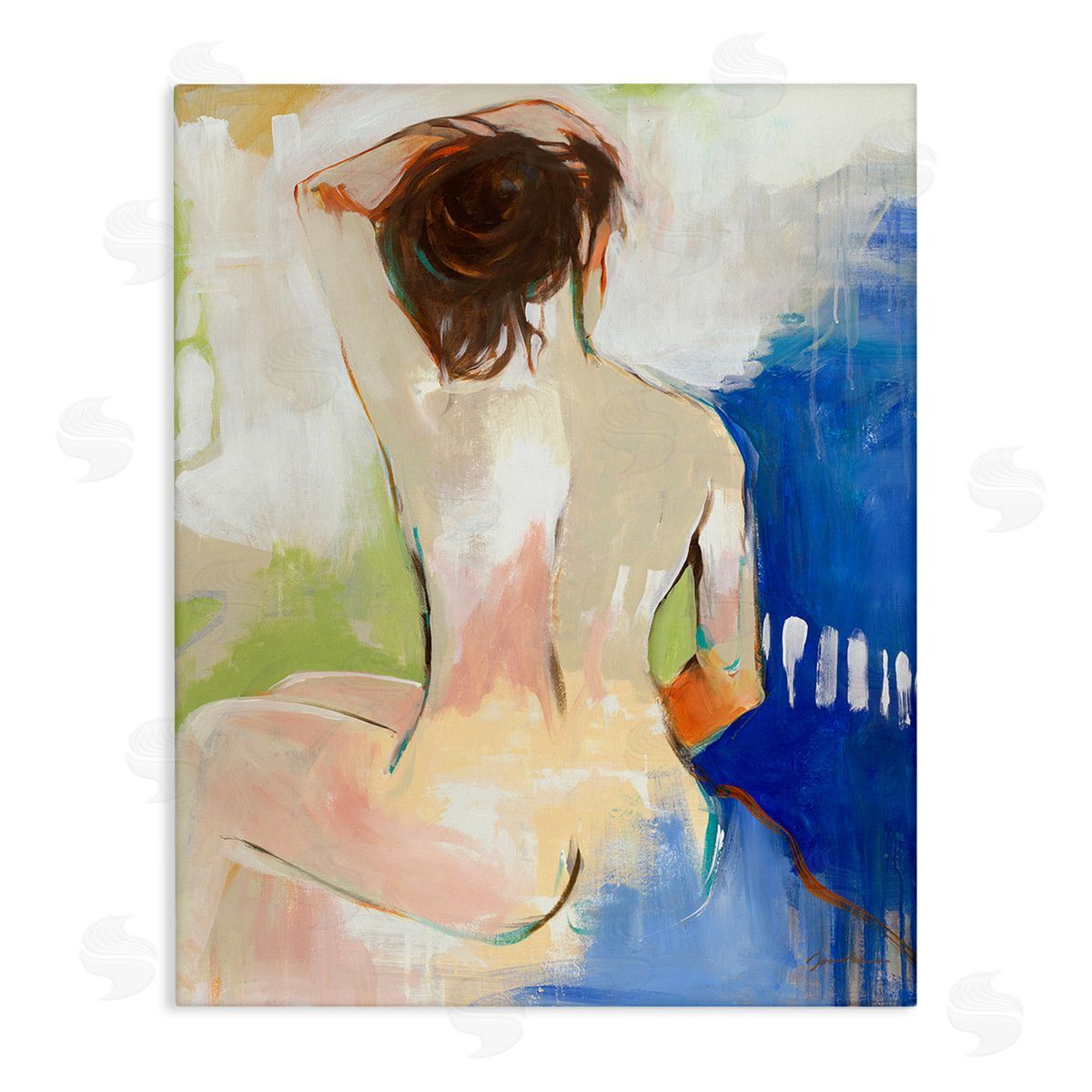 Liz Jardine Modern Nude Figure Stretched Canvas Wall Art Print