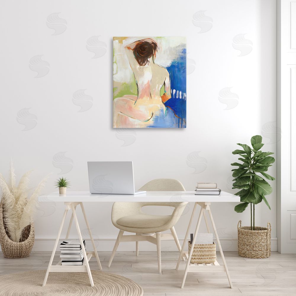 Liz Jardine Modern Nude Figure Canvas Wall Art Print in Room