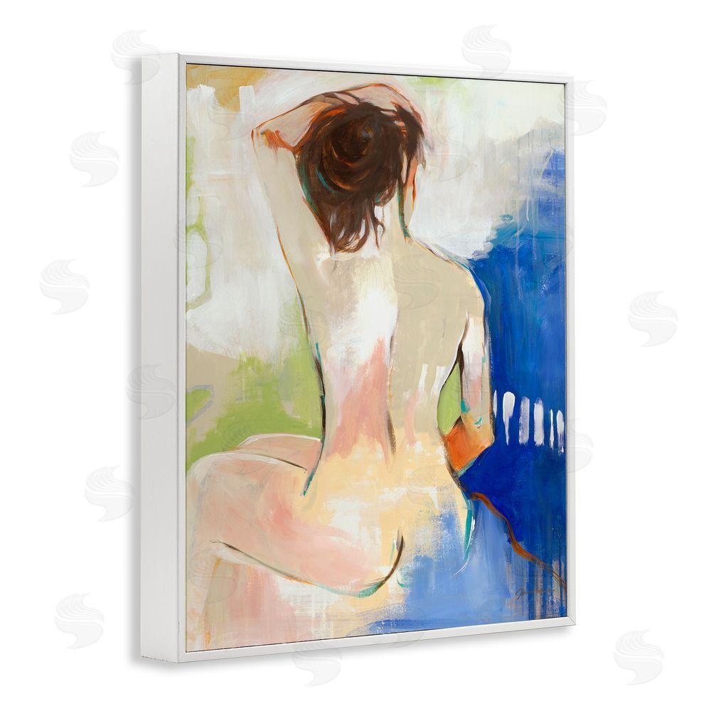 Liz Jardine Modern Nude Figure White Framed Giclee Wall Art Print