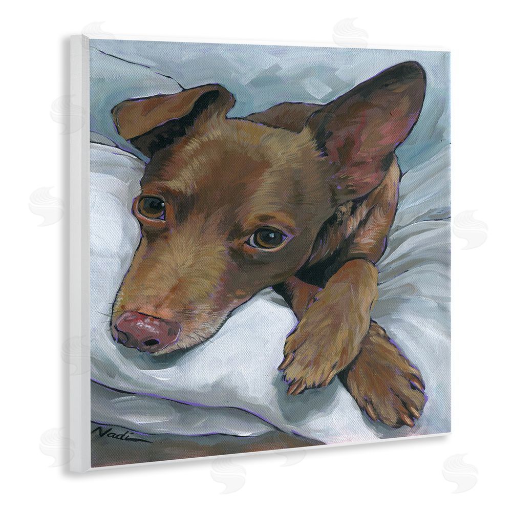 Nadi Spencer Resting Dog Portrait Wall Plaque Art Print