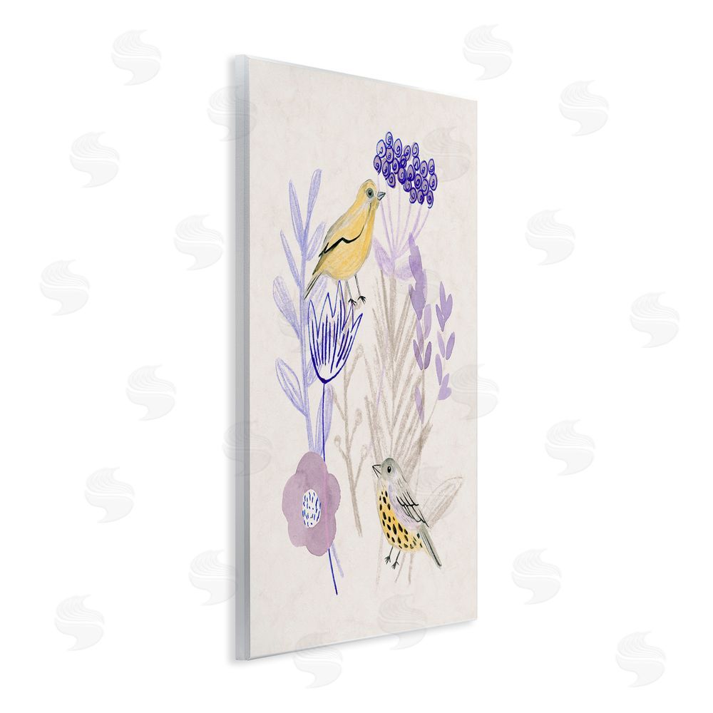 Melissa Wang Birds with Plant Sprigs Wall Plaque Art Print