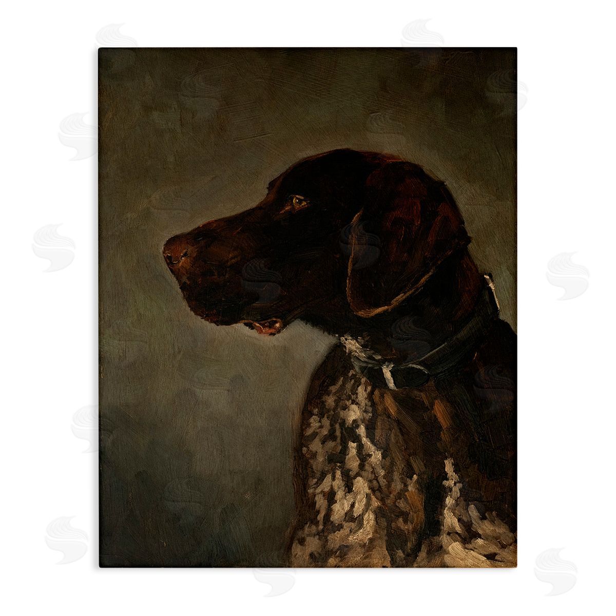 Marian Parsons Traditional Pointer Dog Portrait Stretched Canvas Wall Art Print