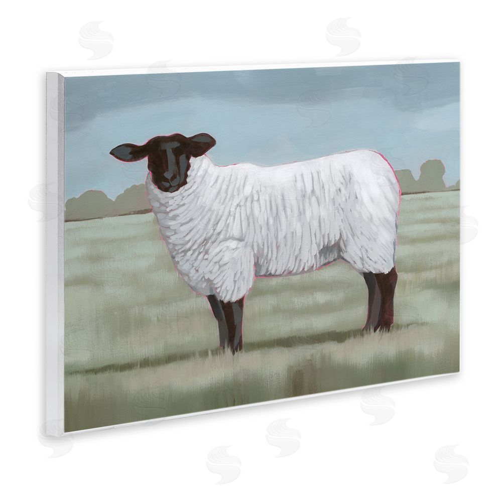 Grace Popp Traditional Farm Sheep Wall Plaque Art Print