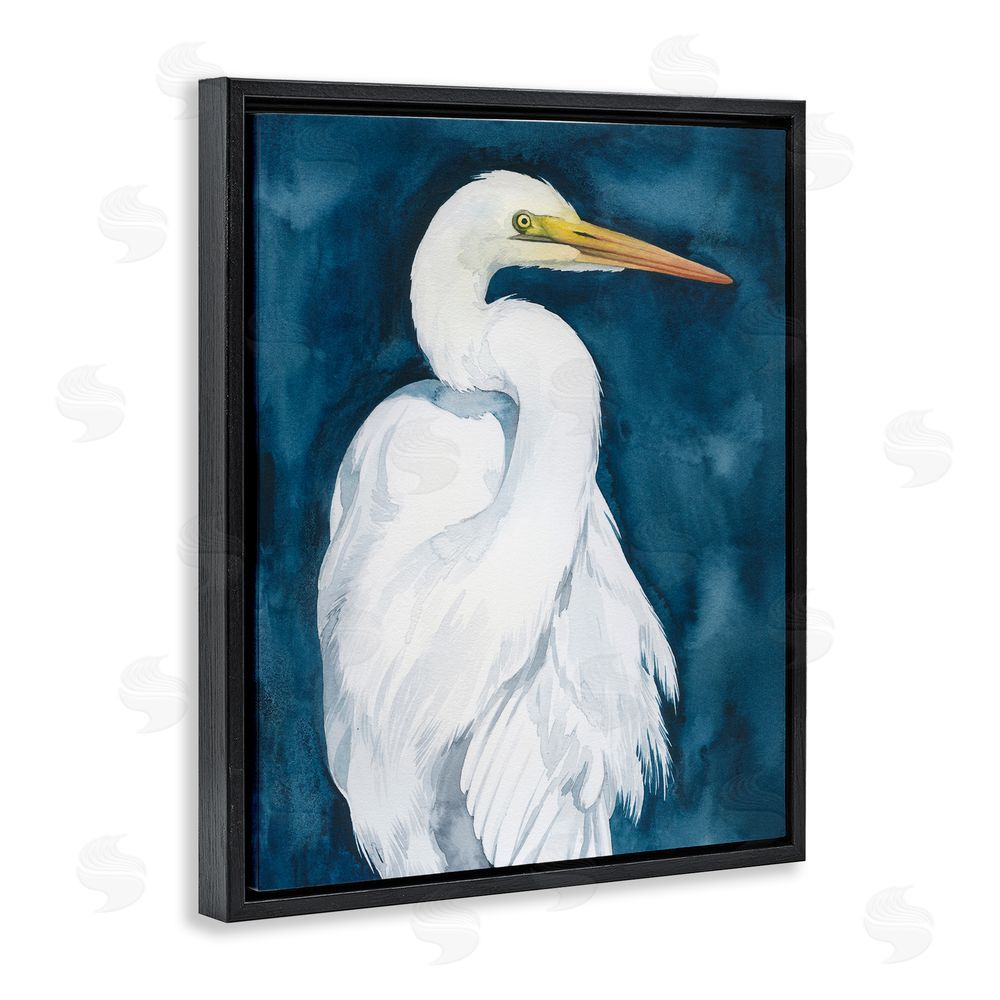 Grace Popp Sea Bird Portrait Black Floating Frame Canvas Wall Art Print