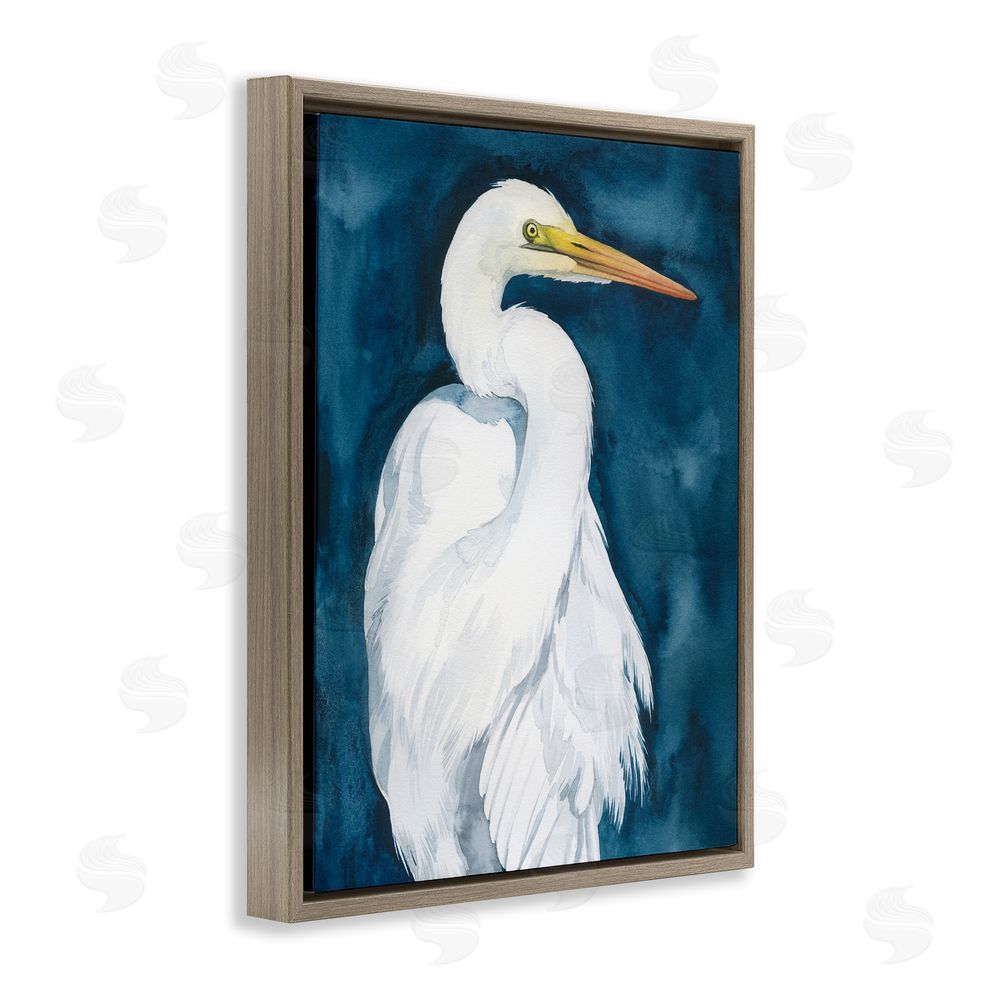 Grace Popp Sea Bird Portrait Brown Floating Frame Canvas Wall Art Print