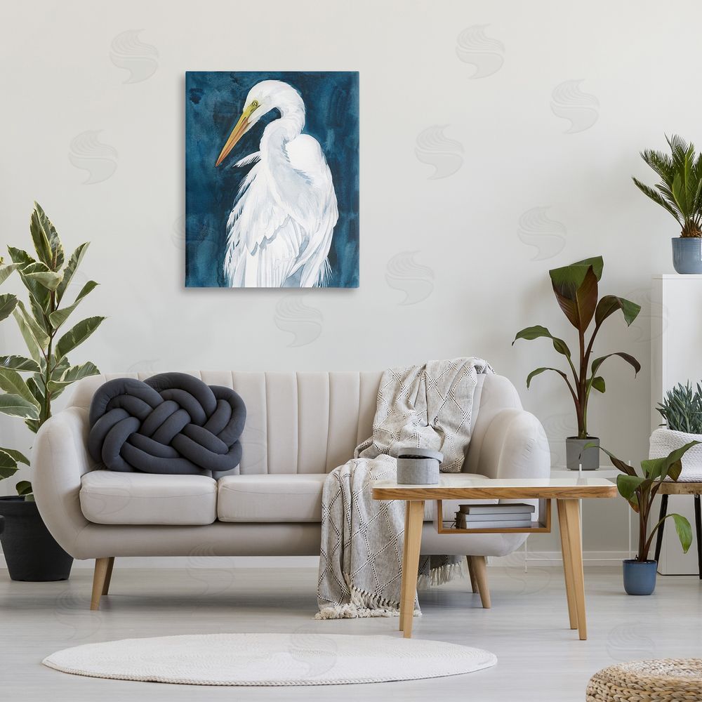 Grace Popp Nautical Bird Portrait Canvas Wall Art Print in Room
