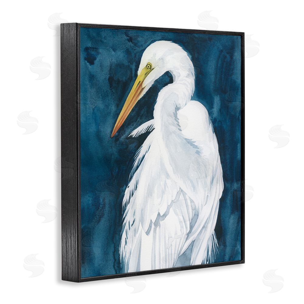 Grace Popp Nautical Bird Portrait Black Framed Giclee Wall Art Print
