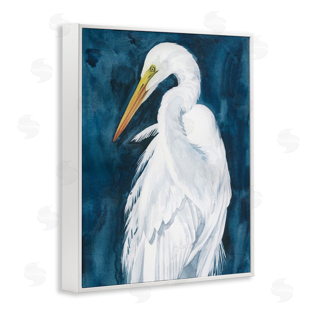 Grace Popp Nautical Bird Portrait White Framed Giclee Wall Art Print